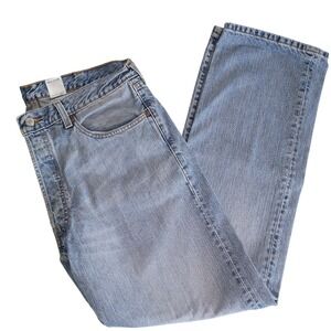 Levi Strauss 505 Mens Light Wash Button Fly Denim Jeans W38 L32